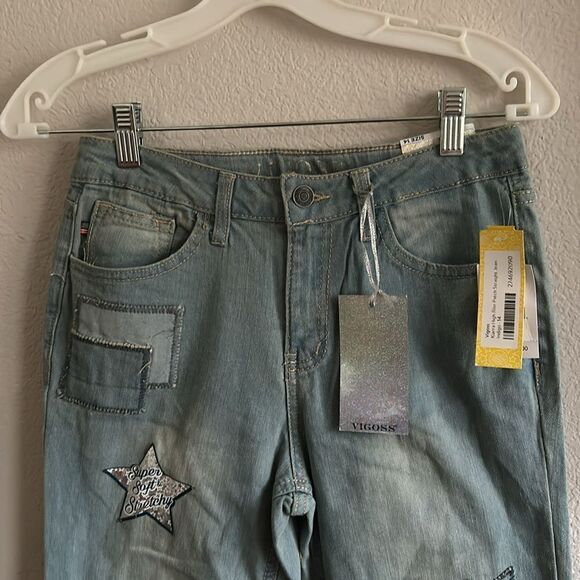 Vigoss Girls Blue, Skinny Jeans Size 14 Adjustable Waistband Stitch Fix NWT - Picture 4 of 16